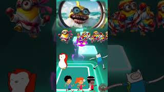 MINION WORM 2 - Minion Shark MonsterCoffin Dance Song (COVER) vs Tiles Hop 🎯