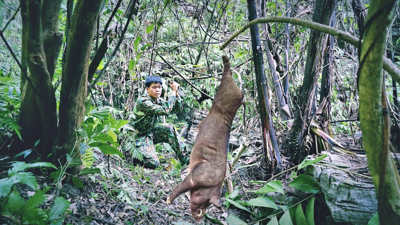 45 days of searching for food, setting traps, building shelters, hunting, confronting wild species