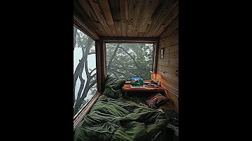 Cozy Tree House Camping On A Rainy Day Aesthetic Livewallpaper Meditation Relax Camping Cozy 