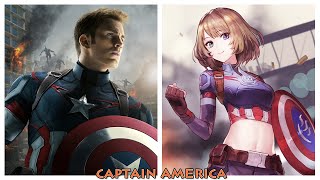 Superheroes Characters as Anime Girls