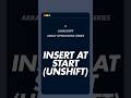 5/14 Array operation : Insert at start in array #array #dsa #js #InsertionAtStartOfElement