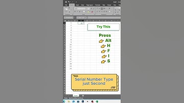 Add Serial Numbers in Seconds — Excel Quick Trick ⚡#excel