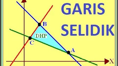 GARIS SELIDIK PROGRAM LINEAR/ MENENTUKAN NILAI MAKSIMUM MINIMUM PROGRAM LINEAR