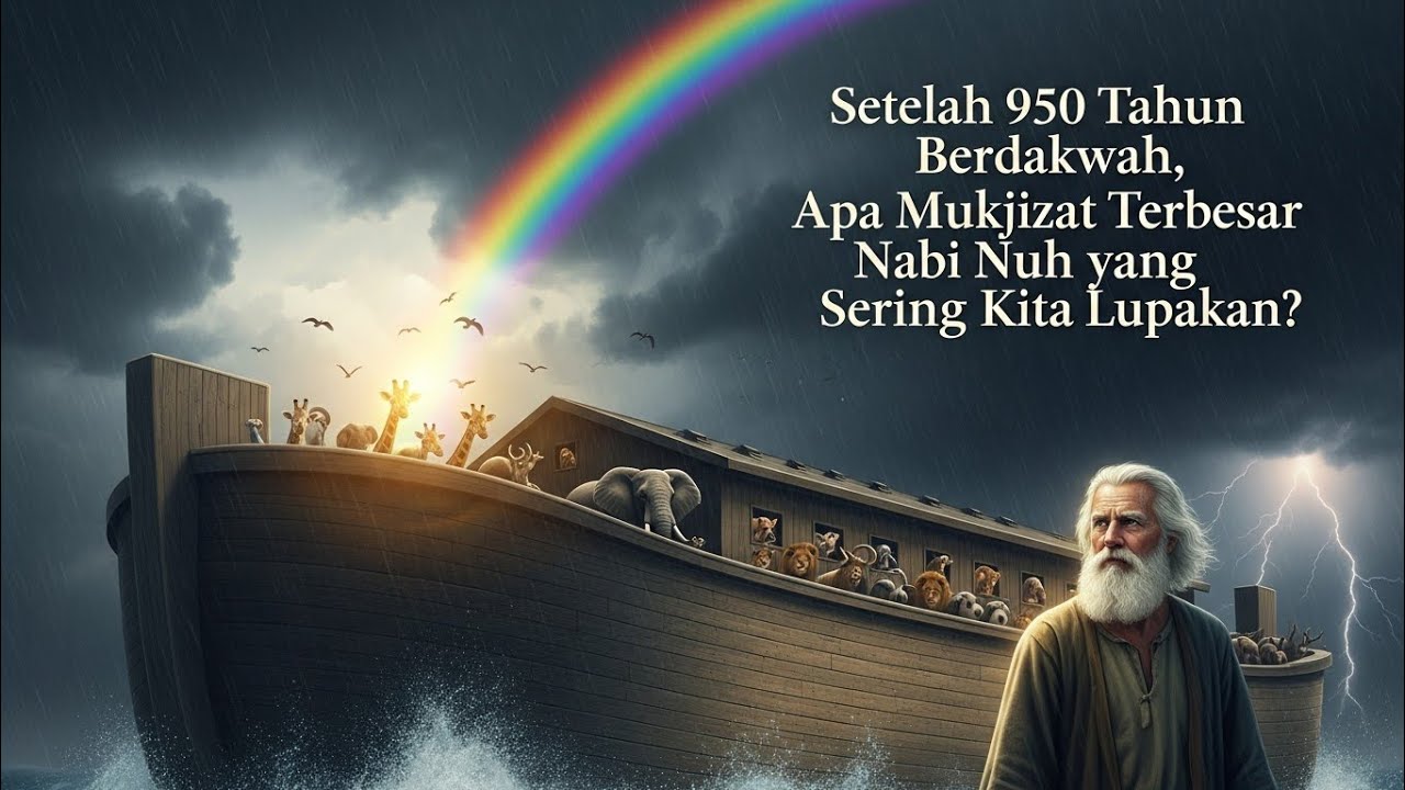 Kisah inspirasi Nabi Nuh As Setelah 950 Tahun Berdakwah, dan Apa Mukjizat Terbesar Nabi Nuh?