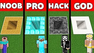 Minecraft Battle: NOOB vs PRO vs HACKER vs GOD : UNDERGROUND TUNNEL Challenge in Minecraft Animation