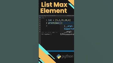How to Find Maximum Element in a List in Python ? #shorts