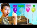 DON'T POP THE WRONG *MONEY BALLOON* CHALLENGE WITH MY LITTLE BROTHER! ($10,000)