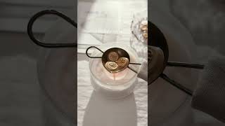Two-Tone Mulberry & Prosecco Wax Seal Melted by Candle | Monarch Monogram 3D Stamp | Custom Printed