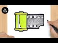#554 How to Draw a Film Roll - Easy Drawing Tutorial