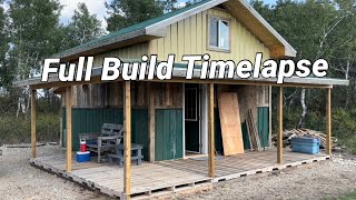 Pallet Cabin - Tiny Pallet Cabin on the Prairie Timelapse #entire #build  #offgrid   
