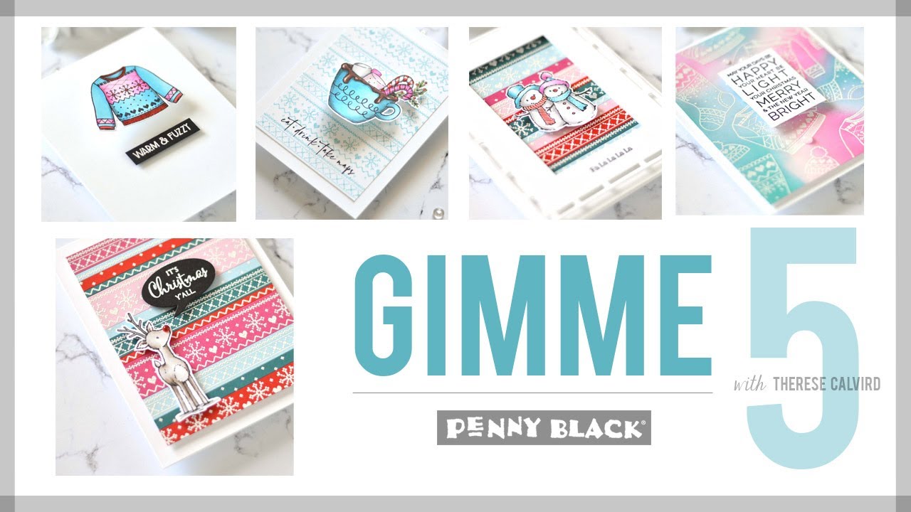 5 FUN Christmas Card Designs With One Stamp Set!