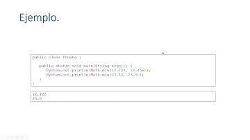 #46. Curso Programación JAVA DESDE CERO - La clase Math: Método min()