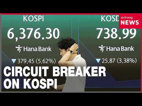 KOSPI hit by circuit breaker following sell-side sidecar as plunge deepens to 8%