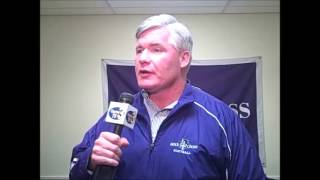 Football Coach Tom Gilmore With Charter TV3 (Holy Cross Athletics)