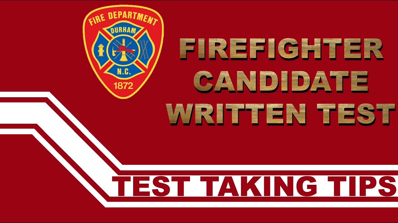 Durham Fire Department's Test Taking Tips - YouTube