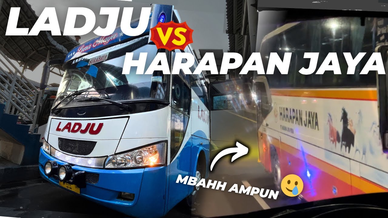 Nyaris Serempetan 🚨Bus Ladju Tetap Suossss Salip Jauh Harapan Jaya