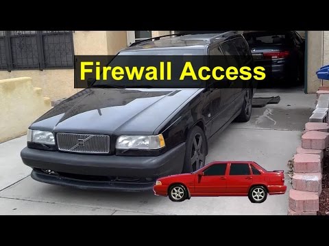 Firewall pass through access for cabin to engine bay access, Volvo 850, S70, V70, etc.