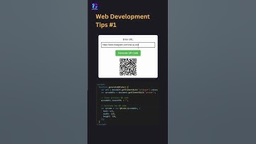 Turn Any URL into a QR Code in Seconds! 🌐💡 | Web Dev Tip #Shorts #webdevelopment #html5 #tutorial ##