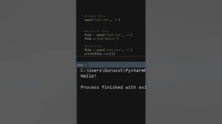 How to create, write and read file in Python #Shorts