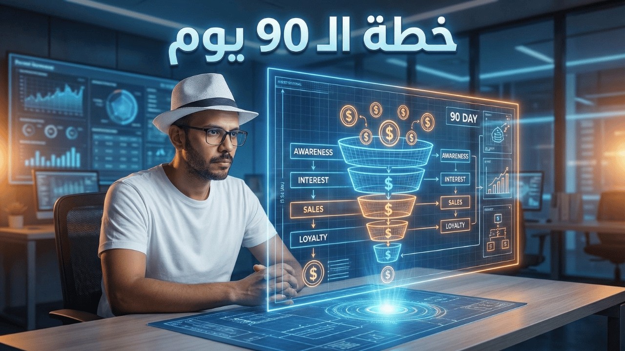 لو بدأت من الصفر اليوم دون مال أو متابعين خطتي الكاملة للوصول لـ 1000 دولار في 90 يوم