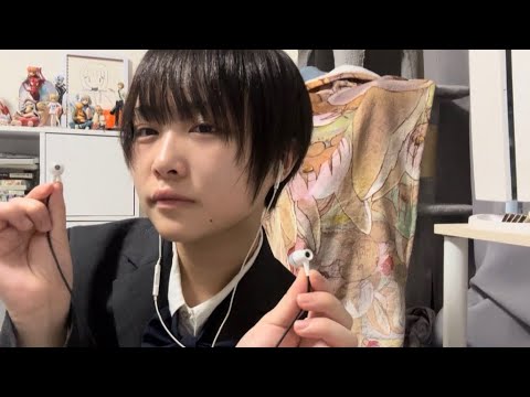 ASMR 新バイノーラルマイクでマウスサウンド　タッピング　耳かき　小声雑談