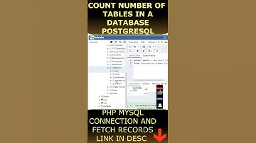Count Number Of Tables In PostgreSQL Database pgAdmin