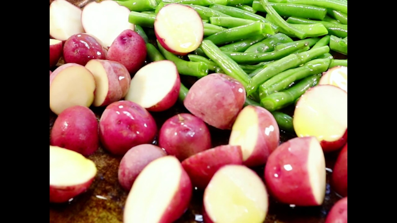 Baked Thin Pork Chops And Veggies Sheet Pan Dinner Youtube