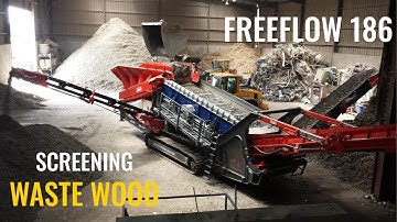 EDGE FreeFlow 186  Flip Flow Screen Processing Shredded Waste Wood