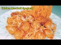 Chicken Meatballs Spaghetti || Spaghetti with Chicken Meatballs | How to make spaghetti and meatbal