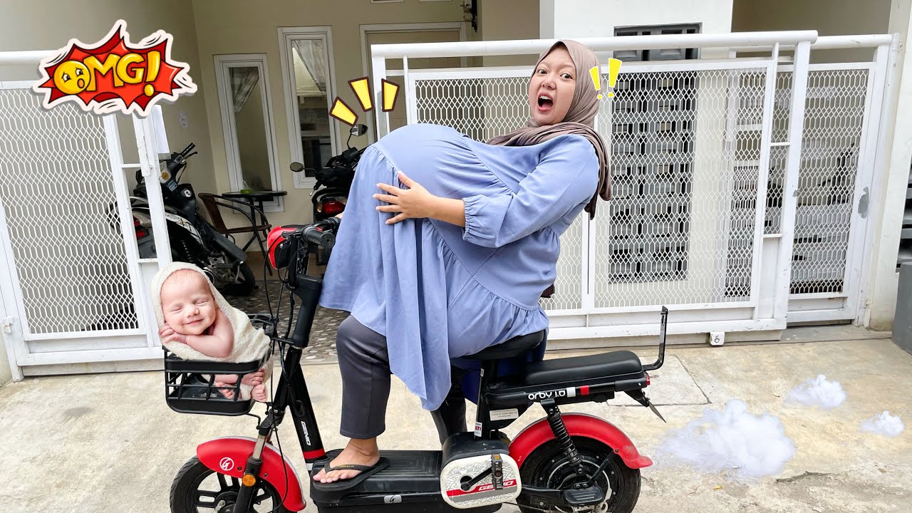 KAGET TIBA2 KONTRAKSI ‼️ TIBA2 MELAHIRKAN DISEPEDAH LI5TR1K 🤰🏻😲