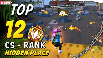 Top 12 Hidden Places For Cs Rank in {Bermuda Map} | After New Season | cs rank push tips and tricks