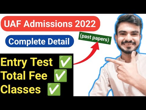 University Of Agriculture Faisalabad Admissions 2022 | uaf admission 2022 | uaf entry test 2022