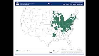 Emerald Ash Borer Infestation Time Series Spread Map
