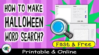 Halloween Word Search | Word Search Maker | FREE  Printable and  Online