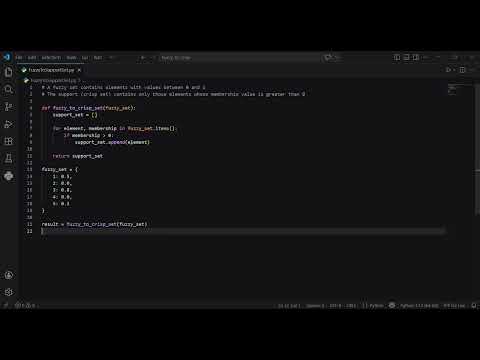 Fuzzy Set Theory in Python: How to Find Support (Crisp Set)
