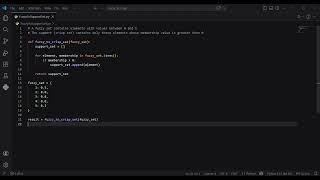Fuzzy Set Theory in Python: How to Find Support (Crisp Set)