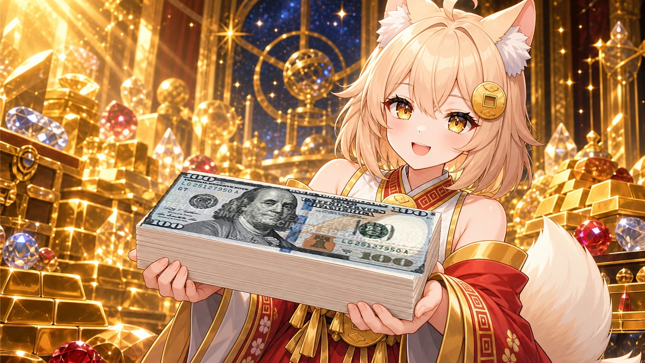 寝転んで聴く金運BGM 1時間17分｜黄金の札束と432Hzの豊かさ音楽 - YouTube