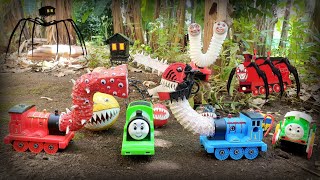 Merakit Mainan Kereta Api Thomas Percy Laba-Laba Vs Thomas and Friends, Chainsaw Man