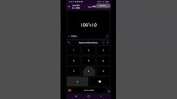 Math Tricks - Training mode - Square numbers between 100 and 109 - level 064 (Number Keyboard)