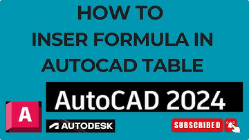 How to insert formula in AutoCAD 2024 |AutoCAD main table main formula kaisy lgain