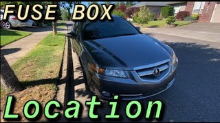2004 acura tl cigarette lighter fuse FUSE BOX LOCATION ON A 2004 - 2008 ACURA TL