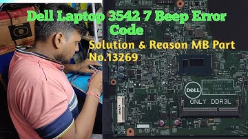 Dell Laptop Motherboard part no. 13269-1 7Beep Error #dell #youtube #fix