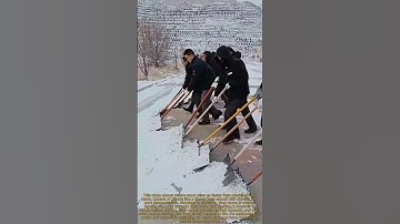 SATISFYING Snow Removal: Watch Dozens of People Clear This Mountain Pass