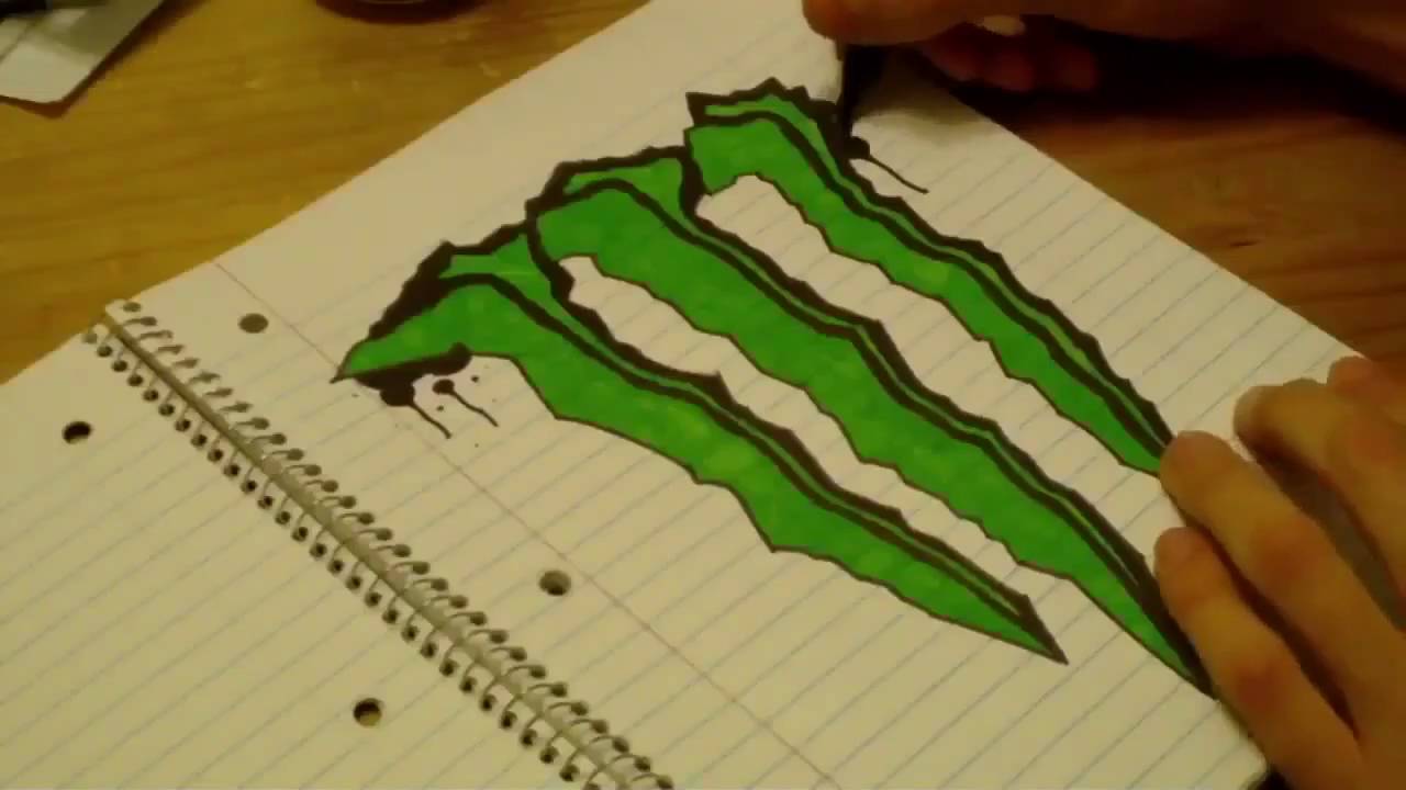 ZK12â„¢ Monster Energy Speed Drawing - YouTube