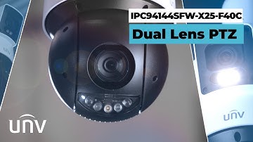 Secure large areas with 25X Long Range Zoom from this Dual Lens PTZ | UNV | IPC94144SFW-X25-F40C