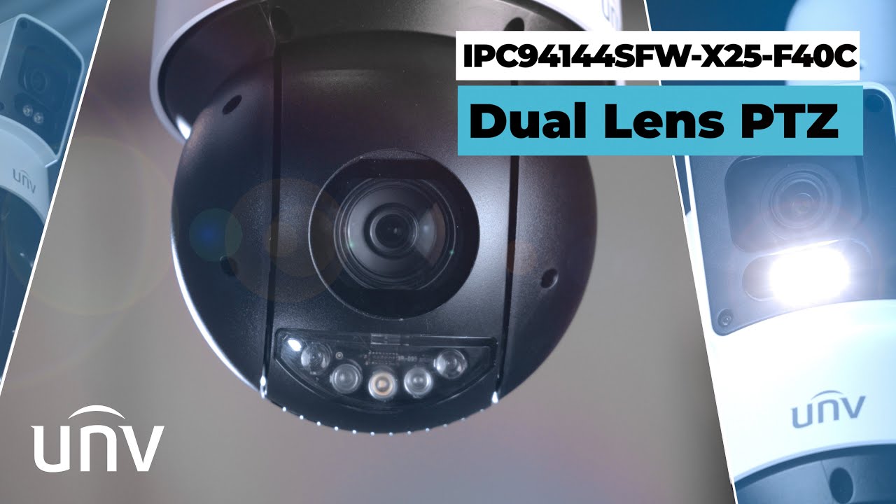 Secure large areas with 25X Long Range Zoom from this Dual Lens PTZ | UNV | IPC94144SFW-X25-F40C