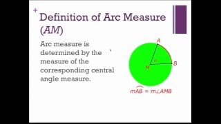 Geometry: Measuring Angles and Arcs