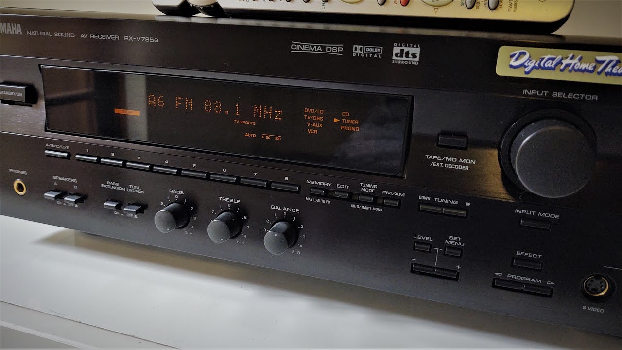 Receiver Yamaha RXV795a YouTube
