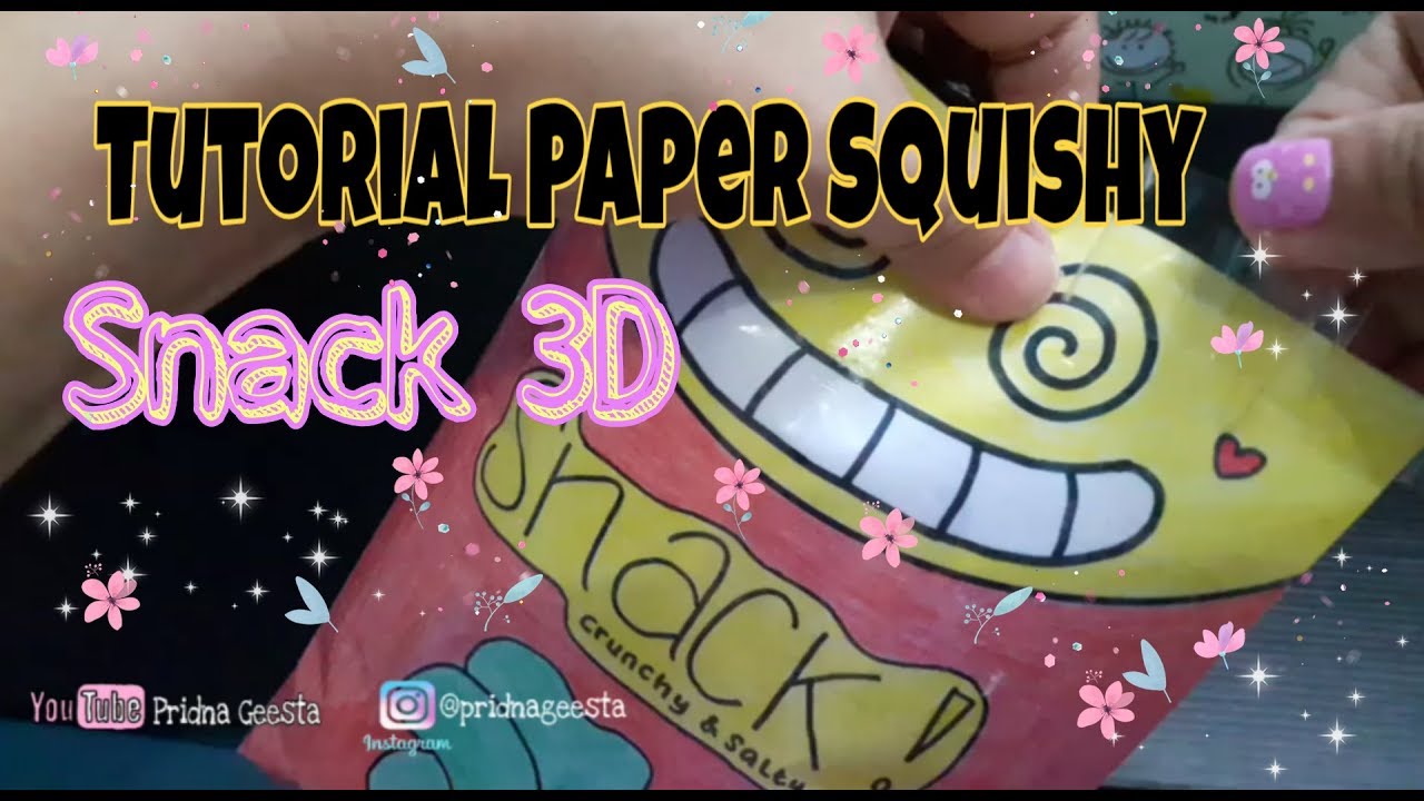 Cara Membuat Paper Squishy Snack 3D || By : Mom Geesta - YouTube