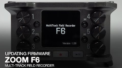 Zoom F6: Updating the Firmware